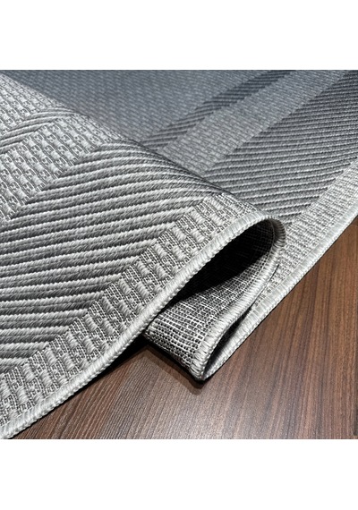 Mess Modern Dekoratif Yumuşak Dokulu Sisal Halı 3948 Gri Antrasit Çok Renkli