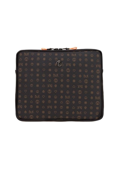 Bilik Deri Monogram Siyah Unisex Laptop & Evrak Çantası Tablet Mn Siyah