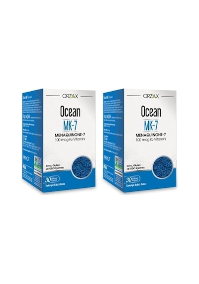 Orzax Ocean Vitamin K2 Mk-7 30 Hard Kapsül 2 Paketi