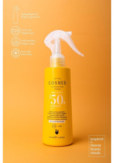 Cosmed Tüm Cilt Tipleri İçin Aile Boy Yüz Ve Vücut Sprey Güneş Kremi - Lotion Spf50+ - 200 Ml Sku: Smg8690010447326 Açık Bej Cosmed Tüm Cilt Tipleri İçin Aile Boy Yüz Ve Vücut Sprey Güneş Kremi - Lotion Spf50+ - 200 Ml Sku: Smg8690010447326 Açık Bej