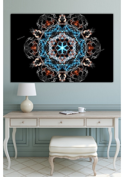 Yaşam Çiçeği Kutsal Geometri Sri Yantra Kanvas Tablo 50 x 70
