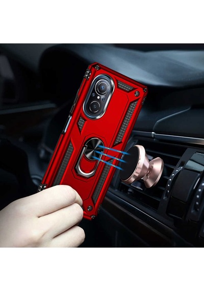 Huawei Nova 9 Se Kılıf Zore Vega Yüzüklü Standlı Zırh Kılıf