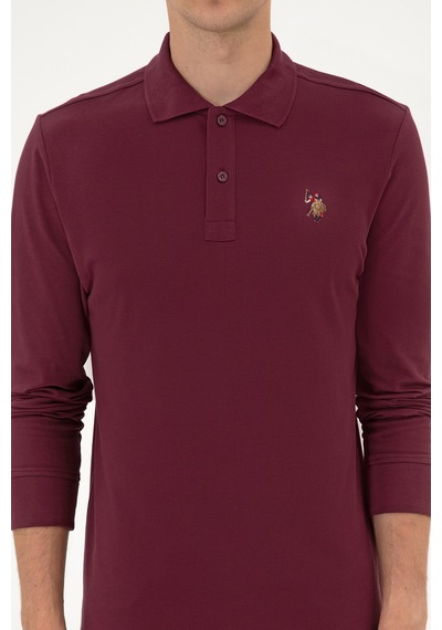 U.S. Polo Assn. Erkek Regular Fit Polo Yaka Koyu Bordo Basic Sweatshirt 50313772-VR177 U.S. Polo Assn. Erkek Regular Fit Polo Yaka Koyu Bordo Basic Sweatshirt 50313772-VR177
