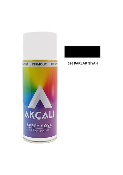 Akçalı Sprey Boya 326 Parlak Siyah 400 ML