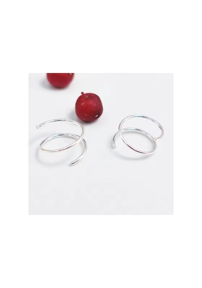 Takıconcept 2 Adet Çelik Burgu Hızma Piercing, Gümüş Genel