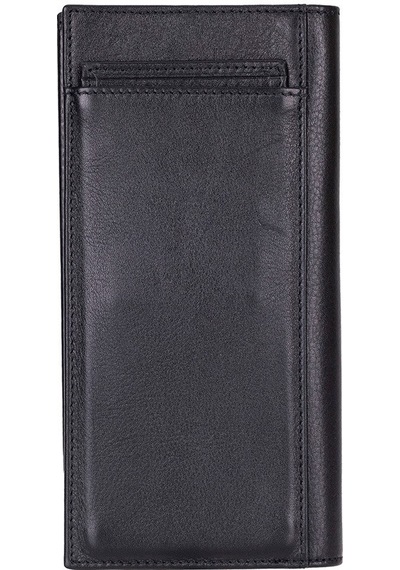 Bloominbag Bloomtenuta Obsidian Black Hakiki Deri Cüzdan & Telefon Çantası Siya