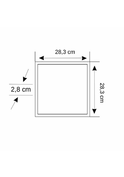 Zmr 24w Sıvaüstü Beyaz Işık Siyah Kasa Kare Panel Led Armatür Siyah Beyaz Işık