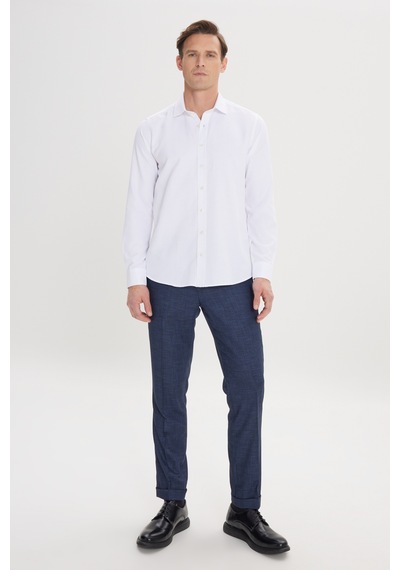 AC&Co / Altınyıldız Classics Slim Fit Dar Kesim Erkek Gömlek Beyaz - 2'li Beyaz