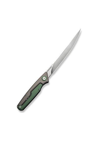 Civivi Shawka Folding Fillet Knife Gray And Green Aluminum Handle Kamp Çakı Yeşil