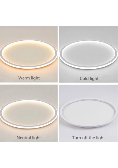 Beyaz Ø100 Çember Avize 3000K Sarı Işık Led Tavan Lambası