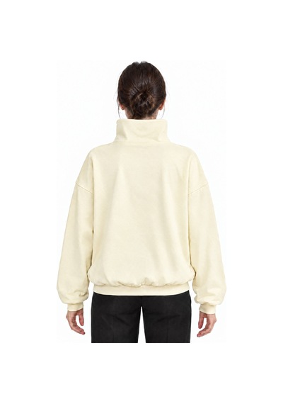 Hiccup Busem Bisiklet Yaka Sweatshirt Krem