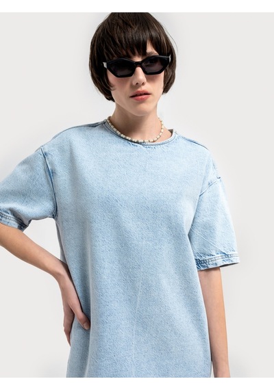 Loose Fit Kadın Elbise Denim
