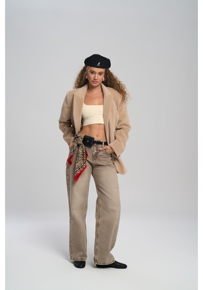 Mai Studios Co. Runa Oversize Bej Blazer Bej