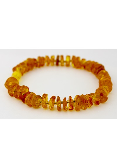 Kehribar Bileklik Amorf Tasarım Ambergold Blk23-98 Çok Renkli