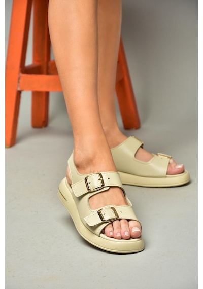 Fox Shoes S518108309 Bej Kadın Sandalet Bej