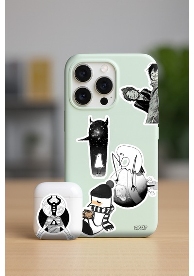 Oyasumi Punpun Goodnight Punpun Anime Manga Telefon Laptop Yapışkanlı Folyo Sticker Paketi 20 Adet Çok Renkli
