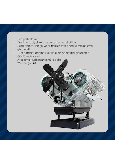 Büyük V8 Motor Teknik Yapım Seti