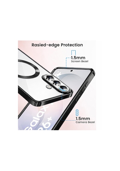 Samsung Galaxy S26 Plus Uyumlu Kılıf Kamera Lens Koruyuculu Magsafe Özellikli Telefon Kılıfı Kapak Siyah