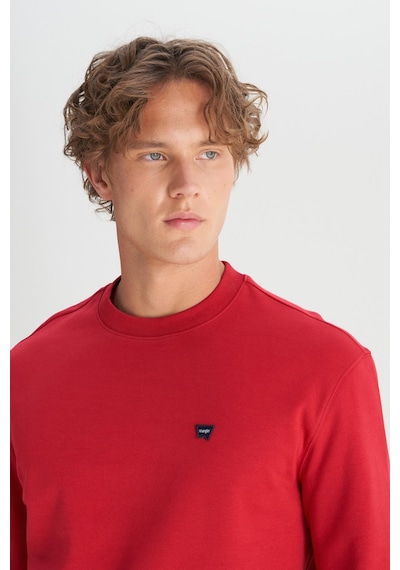 Wrangler Erkek Patch Logo Sweatshirt Red Çok Renkli
