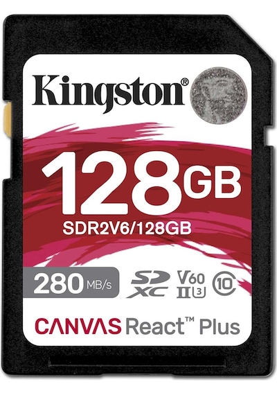 Kingston SDR2V6 Canvas React Plus V60 128 GB SD Hafıza Kartı