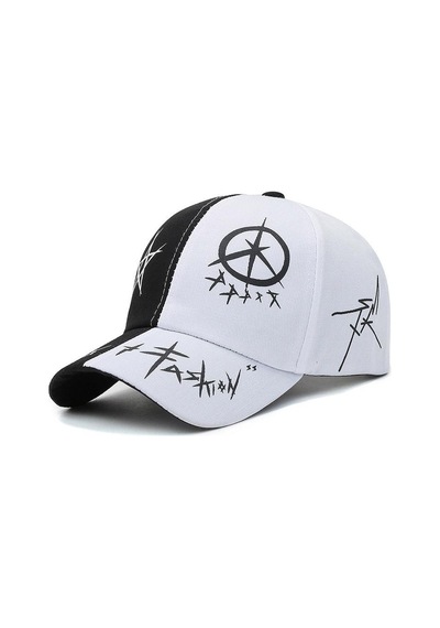 Valkyrie Trucker Şapka Unisex Metal Tokalı Ayarlanabilir Beyzbol Siyah Beyaz