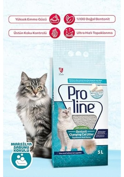 Proline Bentonit Sabun Kokulu Kedi Kumu, 5 L