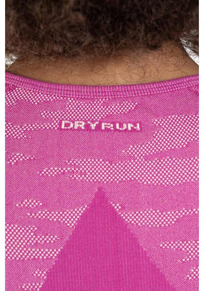 Maraton Active Slimfit Kadın Bisiklet Yaka Uzun Kol Fitness Orkide Crop Top 816013 Pembe