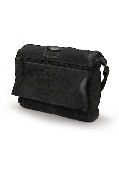 Dark Cotton 8128 Kanvas Omuz Postacı Siyah 15.6 İnç Laptop Çanta