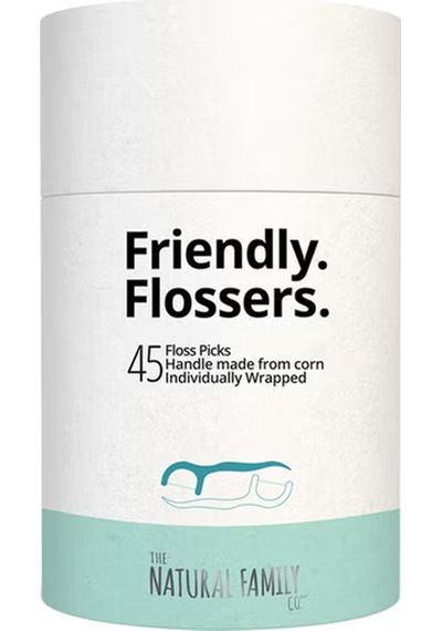Natural Family Co Friendly Flossers Floss Pick 45 Adet
