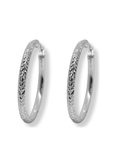 Oya Silver Kalemli Kadın Gümüş Halka Küpe 3.5x3.5cm