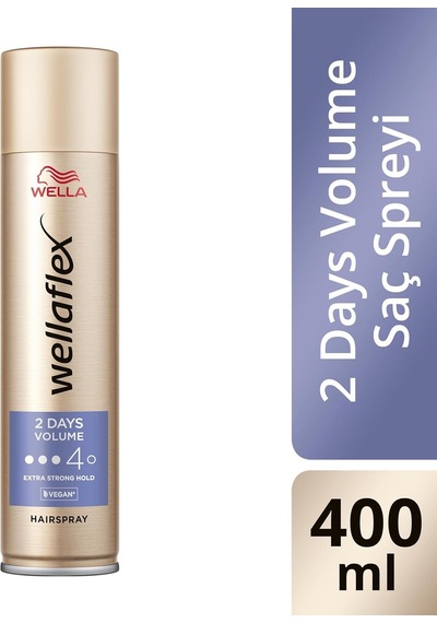Wellaflex 2 Days Volume 2 Gün Boyunca Hacim Veren Saç Spreyi Extra Strong Hold - 400 Ml