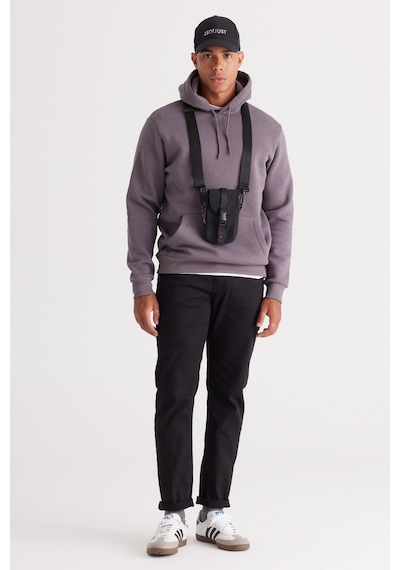 AC&Co / Altınyıldız Classics Erkek Koyu Gri Standart Fit Normal Kesim Kapüşonlu Kanguru Cepli Pamuklu Sweatshirt Koyu Gri AC&Co / Altınyıldız Classics Erkek Koyu Gri Standart Fit Normal Kesim Kapüşonlu Kanguru Cepli Pamuklu Sweatshirt Koyu Gri