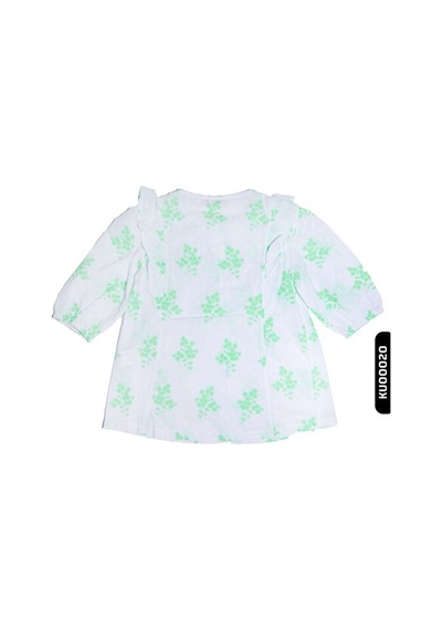 Xo Kids Kız Çocuk Gömlek 1-14 Yaş 813 Ku00020 Beyaz - Yeşil