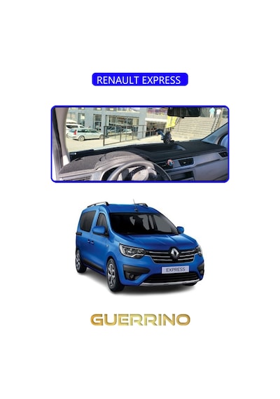 Renault Express Torpido Koruma Halısı Mavi Kenar