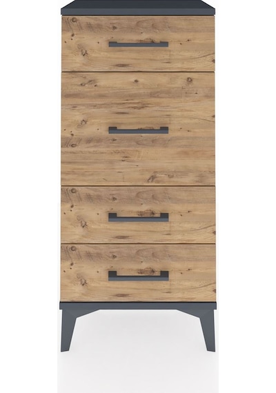 Arges Komodin 4 Çekmeceli 44x30x96 Antrasit-çam Antrasit