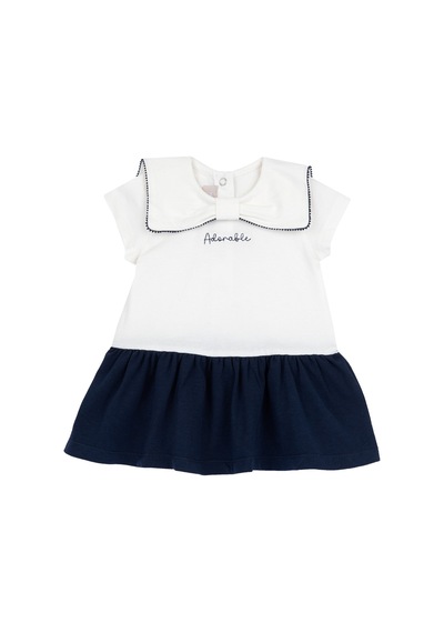 Chicco Kız Bebek Kısa Kollu Elbise 09101197000000 000038 Beyaz
