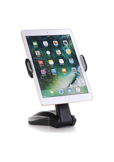 Apple Uyumlu iPad  Samsung Üniversal Masaüstü Tablet Standı 360° Ayarlanabilir Siyah