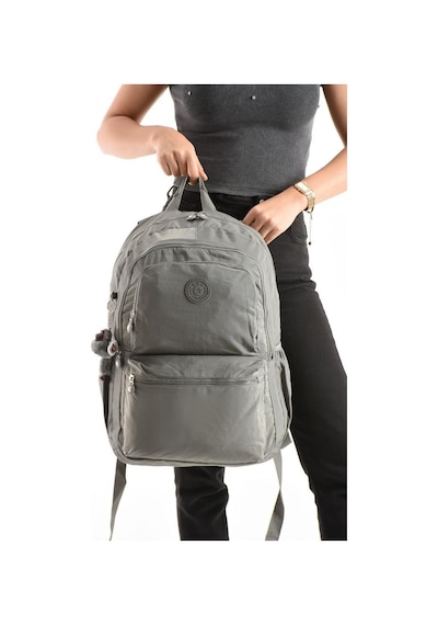 Baginn Unisex Kadın Sırt Çantası Gümlük Kullanıma Uygun Büyük Boy Seyahat Çantası 43 30 Cm Okul Çantası Gri