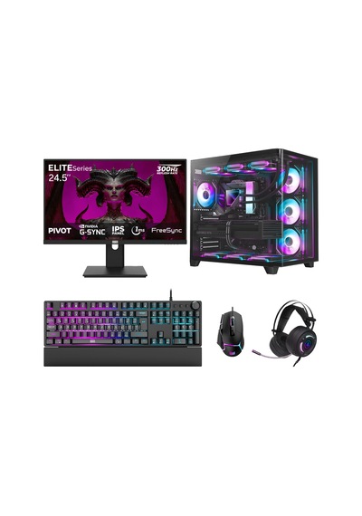 Dragos DRX7719 R7-5700X 32 GB 1 TB NVMe 16 GB RTX5060Ti 24.5" Free Dos Masaüstü Oyuncu Bilgisayarı