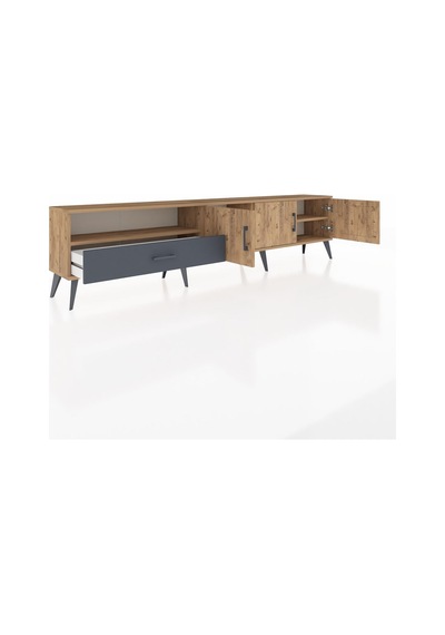 Arges Tv Ünitesi 3 Raflı Tek Çekmeceli 3 Kapaklı 220x30x51 Çam-çam/antrasit Atlas Çam/antrasıt - Atlas Çam Arges Tv Ünitesi 3 Raflı Tek Çekmeceli 3 Kapaklı 220x30x51 Çam-çam/antrasit Atlas Çam/antrasıt - Atlas Çam