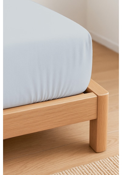 Purecomfort %100 Pamuk Ranforce Çift Kişilik Lastikli Çarşaf 160x200 Beyaz Açık Gri