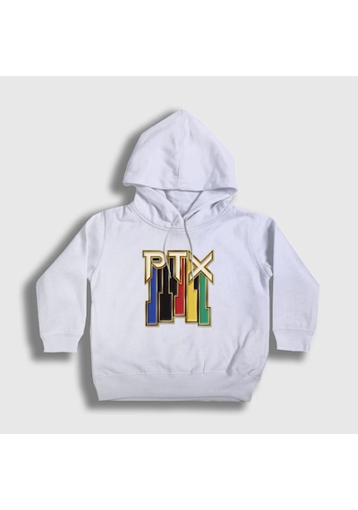 Presmono Unisex Çocuk Vintage Pentatonix Kapüşonlu Sweatshirt Beyaz