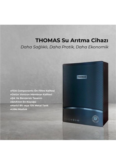 Su Arıtma Cihazı Ankastre Ultra Slim 8 Litre Metal Tank Ve Lüsk Musluk
