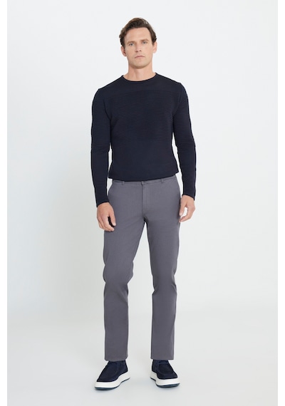 Ac&Co / Altınyıldız Classics Slim Fit Dar Kesim Pamuklu Esnek Chino Erkek Pantolon - Antrasit