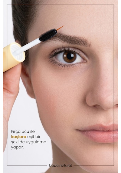 Bade Natural Ultra Hacim Veren Doğal Hint Yağı Kaş Kirpik Serumu Besleyici, Güçlendirici, Dolgunlaştırıcı 10 Ml Şeffaf