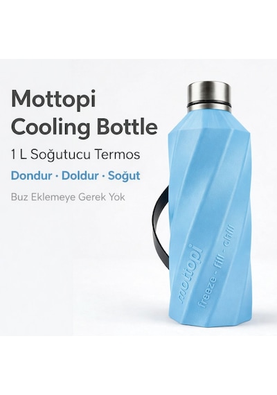 Mottopi Soğutucu Saplı Termos 1 L Cooling Bottle Dondur Doldur Soğut, Buzsuz Soğuk Su Termosu, Soğutucu Şişe, Taşınabilir Sıvı Soğutucu Açık Mavi Mottopi Soğutucu Saplı Termos 1 L Cooling Bottle Dondur Doldur Soğut, Buzsuz Soğuk Su Termosu, Soğutucu Şişe, Taşınabilir Sıvı Soğutucu Açık Mavi