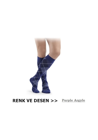 Sigvaris Shades Socks Erkek Diz Altı Varis Çorabı, Renkli, Dese... Ten Rengi Standart S Kapalı Kısa