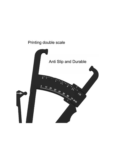 Fitness Için Vücut Plastik Skinfold, Yağ Ölçer,yağ Kaliper, Caliper 17 Cm Beyaz, Whıte Sıyah