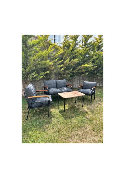 Bahçe Balkon Takımı Gri Gri