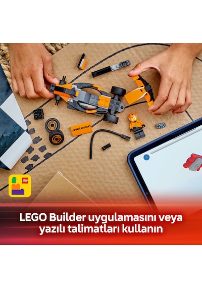 LEGO® City McLaren Yarış Arabalı F1® Sürücüsü 60442 - 6 Yaş ve Üzeri Çocuklar için Mini Yarış Arabası İçeren Oyuncak Yapım Seti (86P)